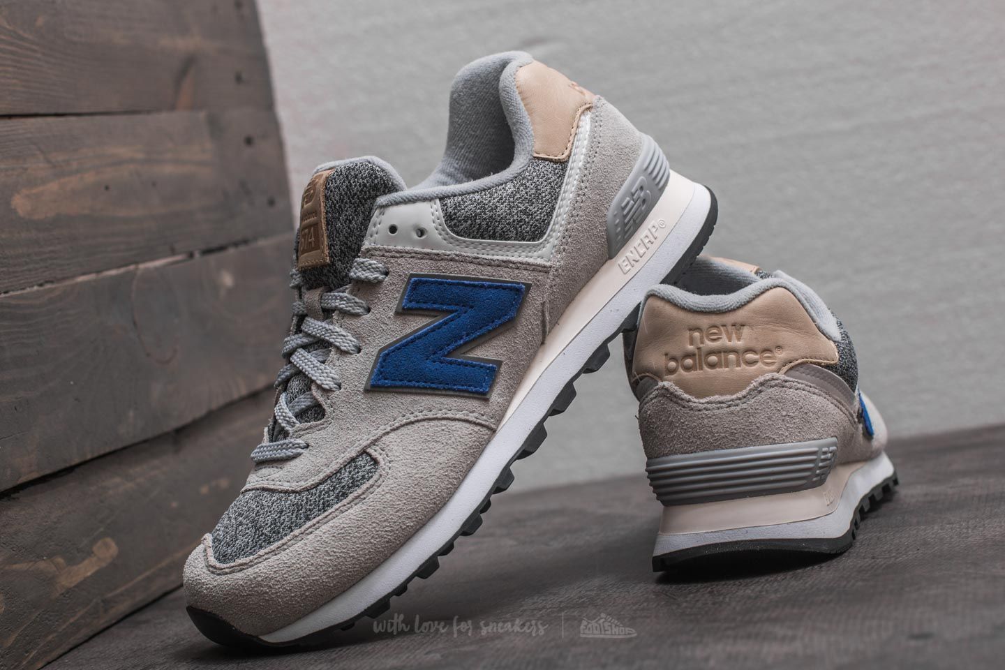 Men s shoes New Balance 574 Grey Blue White Footshop