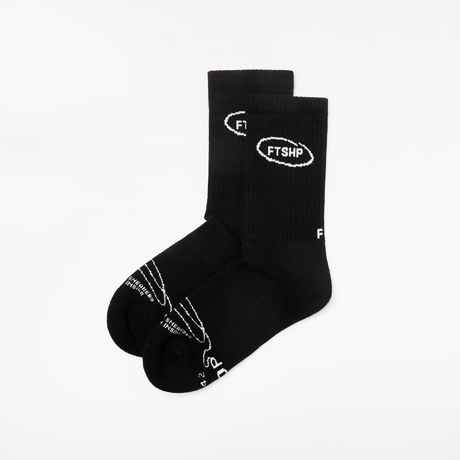 Socks Footshop Basic Crew Socks 1-Pack Black