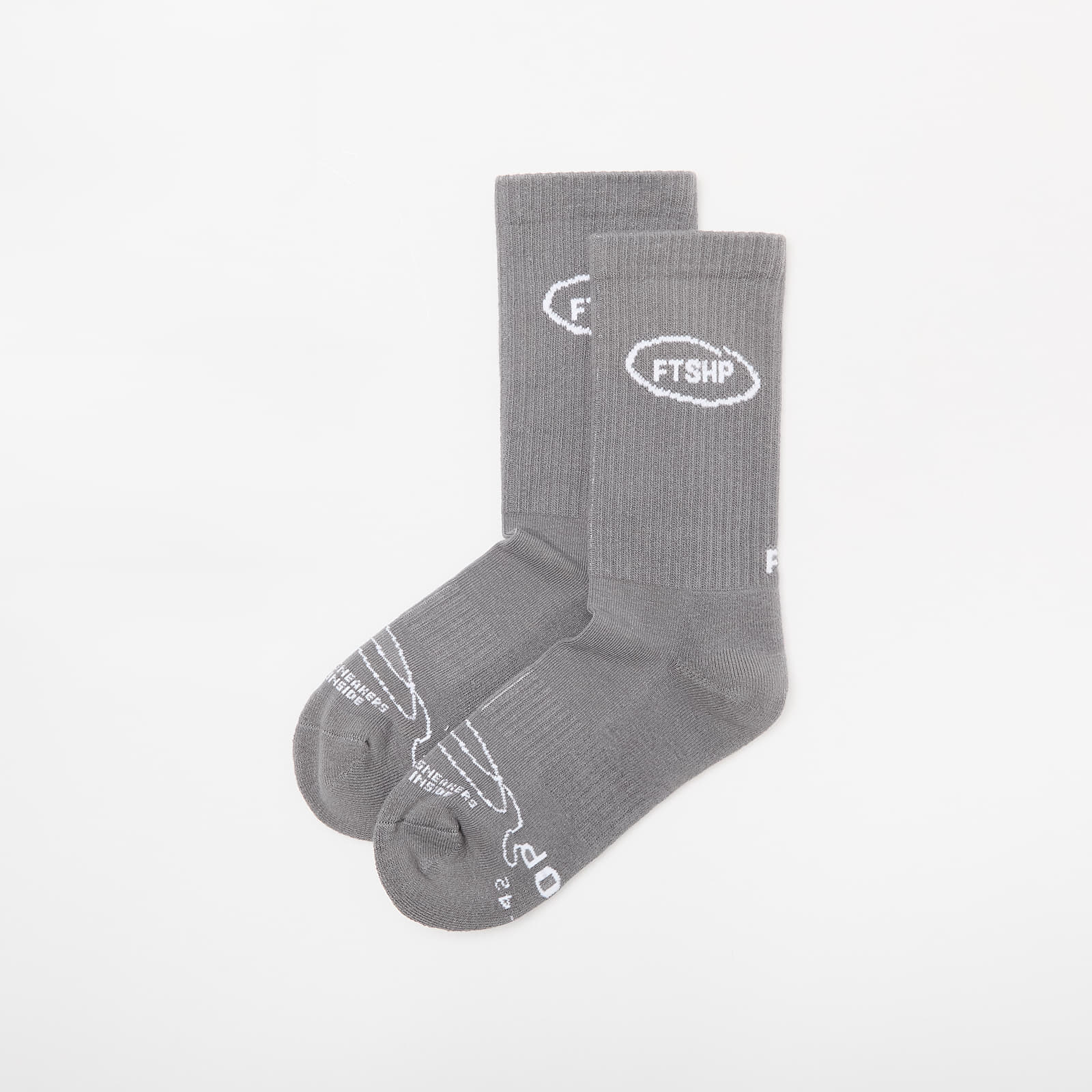 Ponožky Footshop Basic Crew Socks 1-Pack Grey