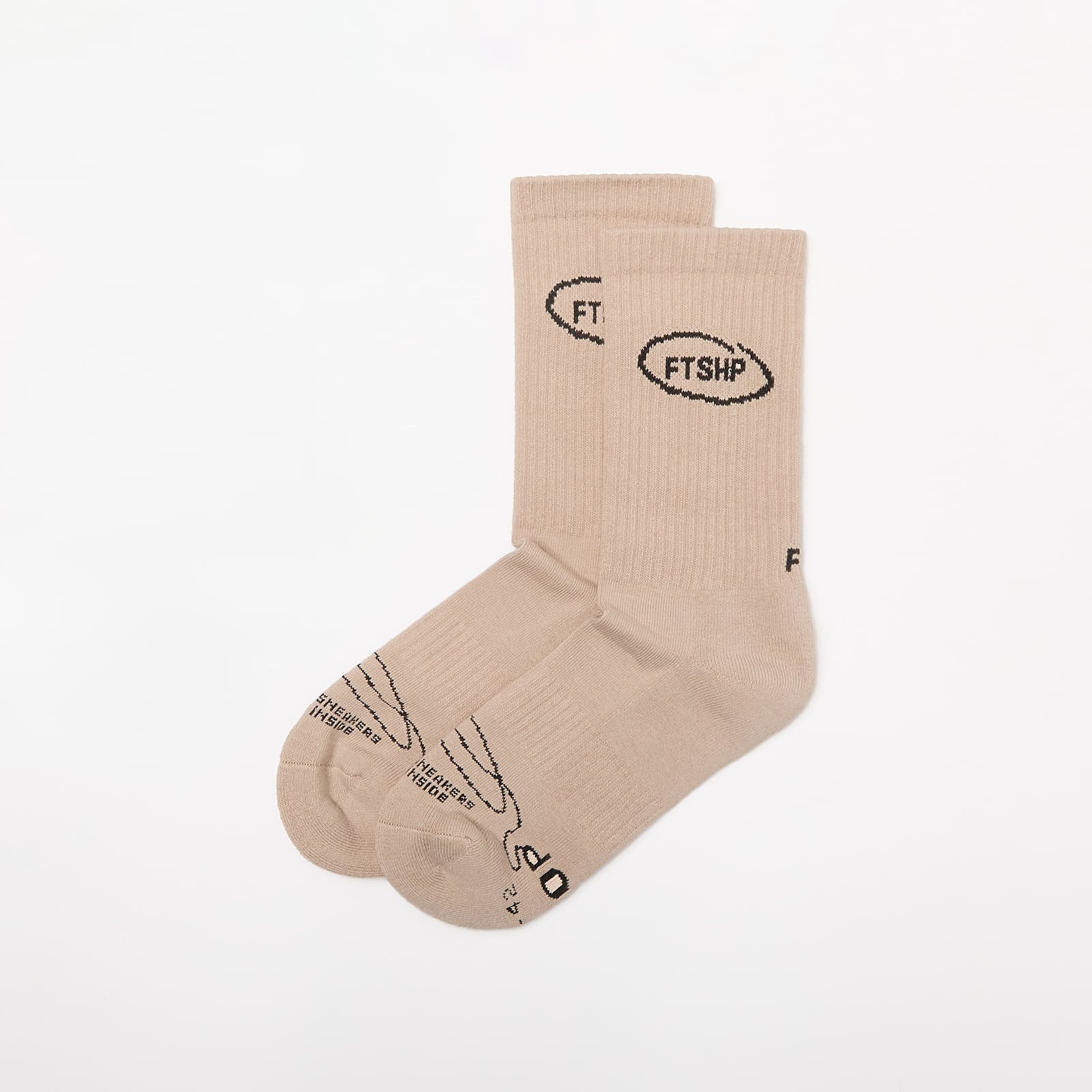 Socks Footshop Basic Crew Socks 1-Pack Ecru