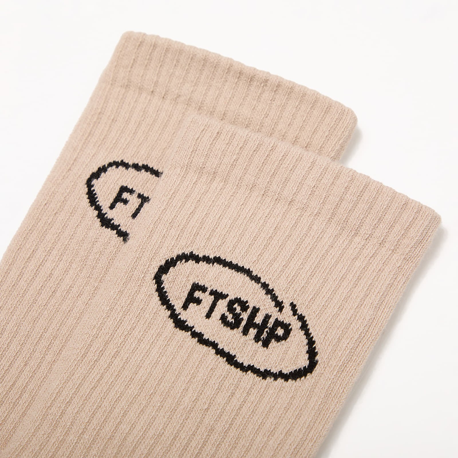 Socks Footshop Basic Crew Socks 1-Pack Ecru