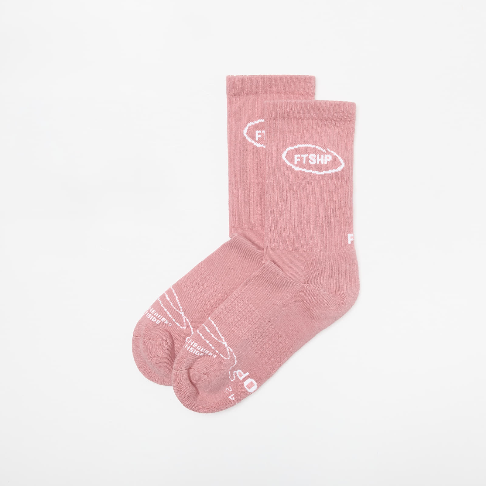 Socks Footshop Basic Crew Socks 1-Pack Pink