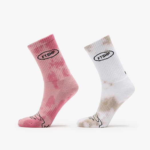Footshop Basic Crew Socks 2-Pack Tie Dye Color