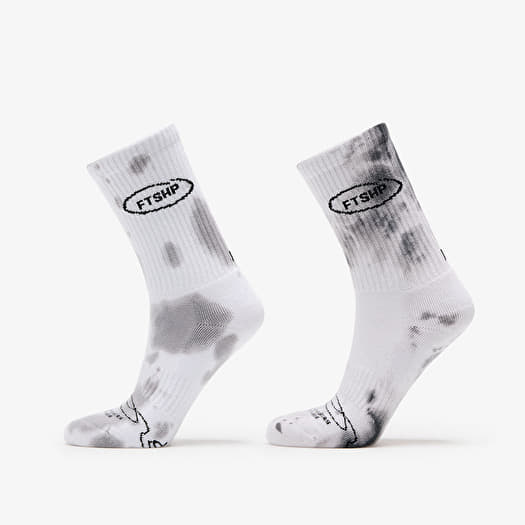 Footshop Basic Crew Socks 2-Pack Tie Dey Bw