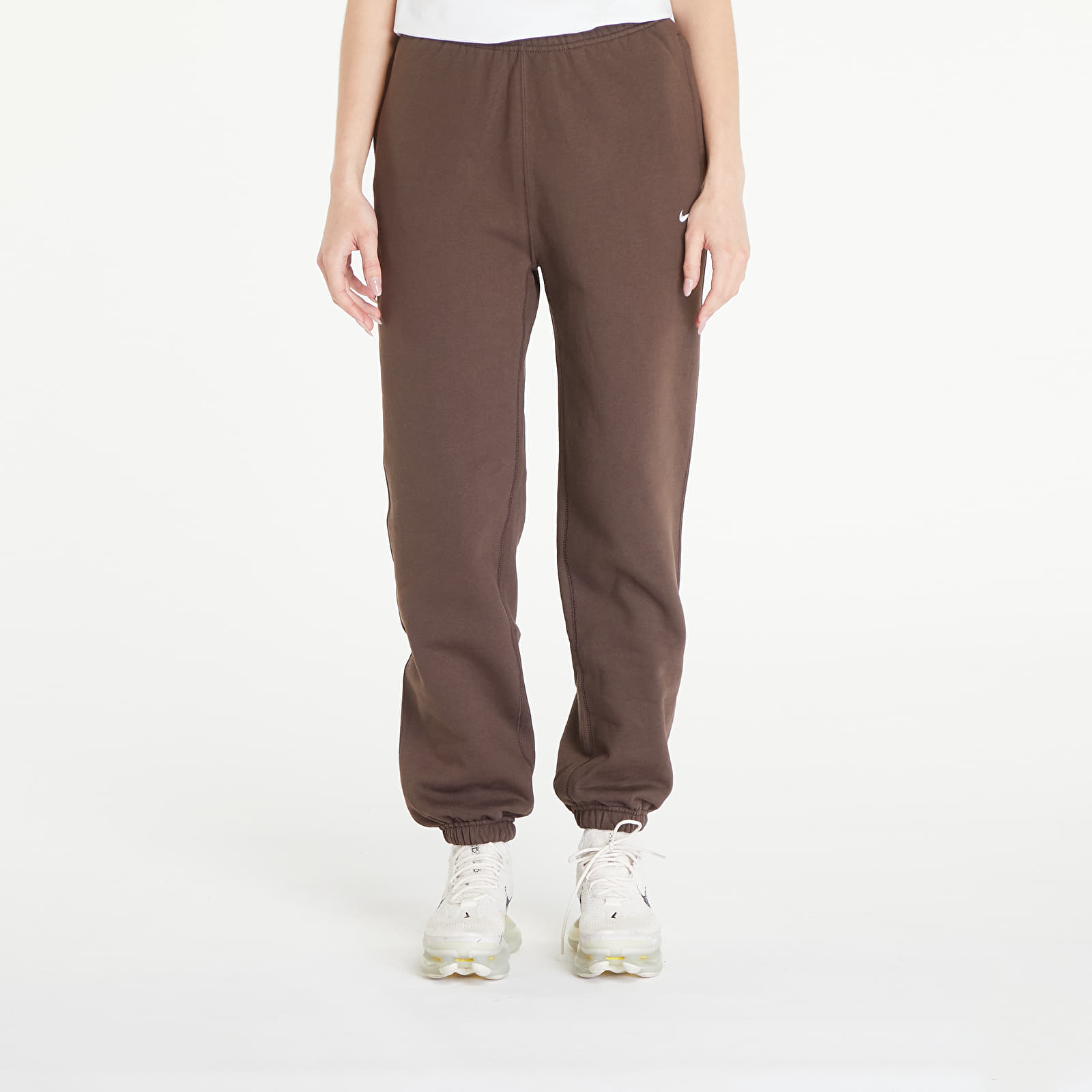 Φόρμες Nike Solo Swoosh Women's Fleece Pants Baroque Brown/ White