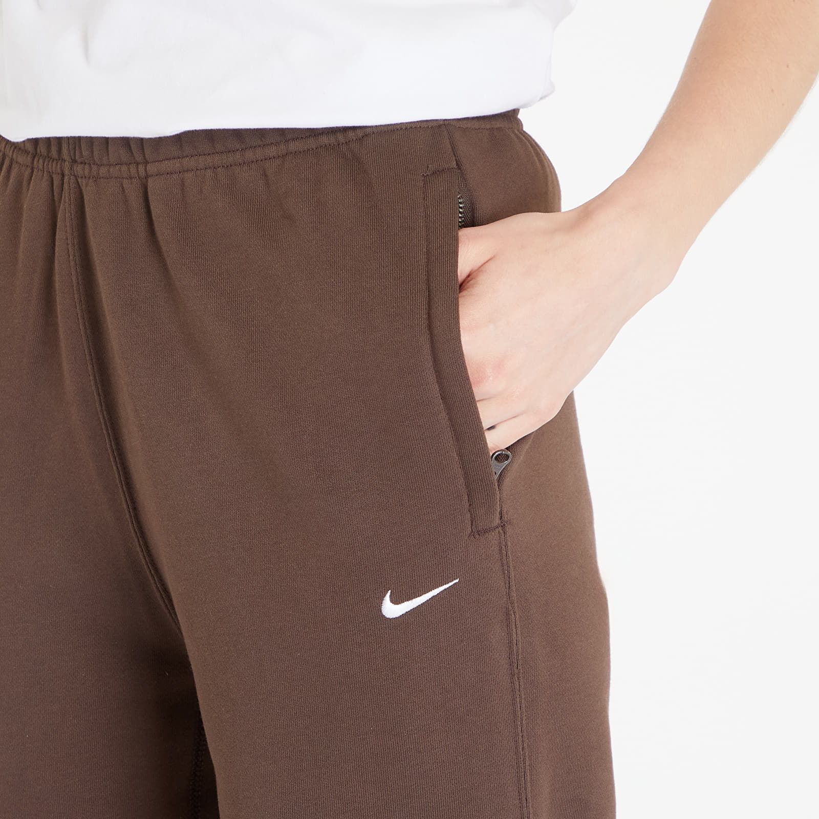 Φόρμες Nike Solo Swoosh Women's Fleece Pants Baroque Brown/ White