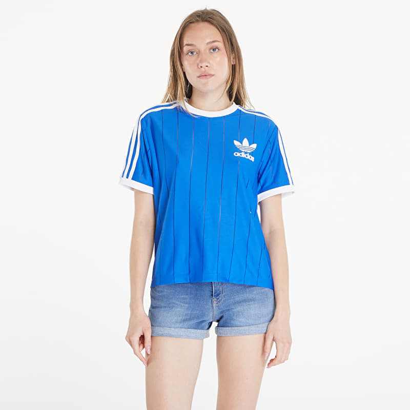 AL STRPS SOEOREIブルー　27cm T-shirts adidas Adicolor 3 Stripes Pinstripe Short Sleeve Tee Blue