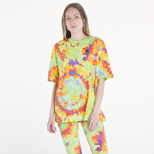 Tričko adidas Tie-Dyed Oversized Short Sleeve Tee Yellow/ Multicolor