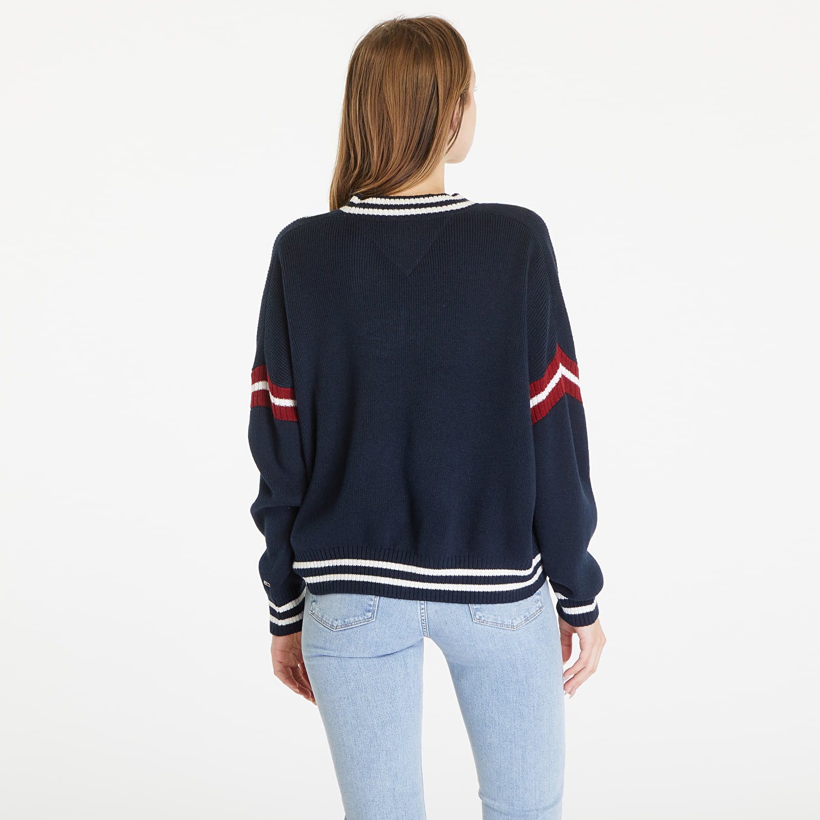 Tröjor Tommy Jeans Letterman Sweater Blue