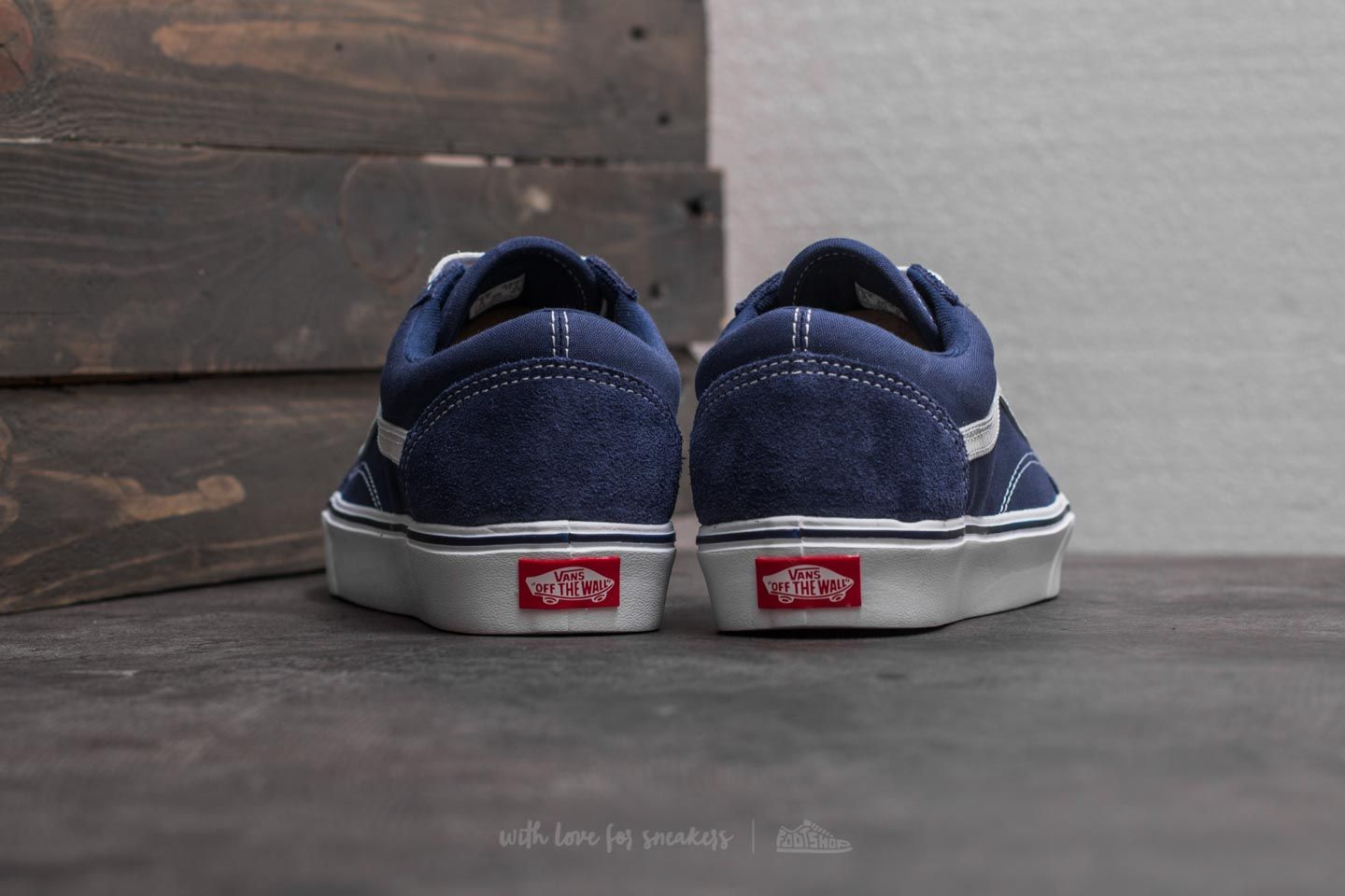 Men s shoes Vans Old Skool Lite Suede Canvas Blue Depths Footshop