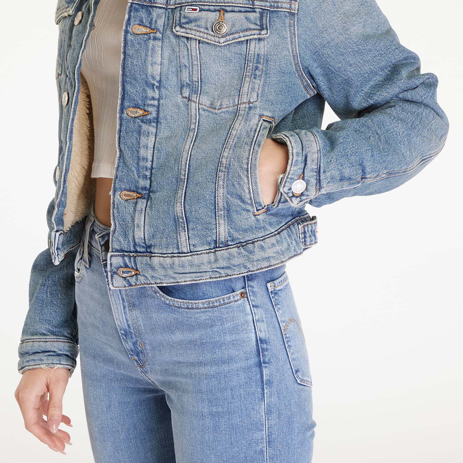 Dzsekik Tommy Jeans Izzie Slm Jacket Ted Denim