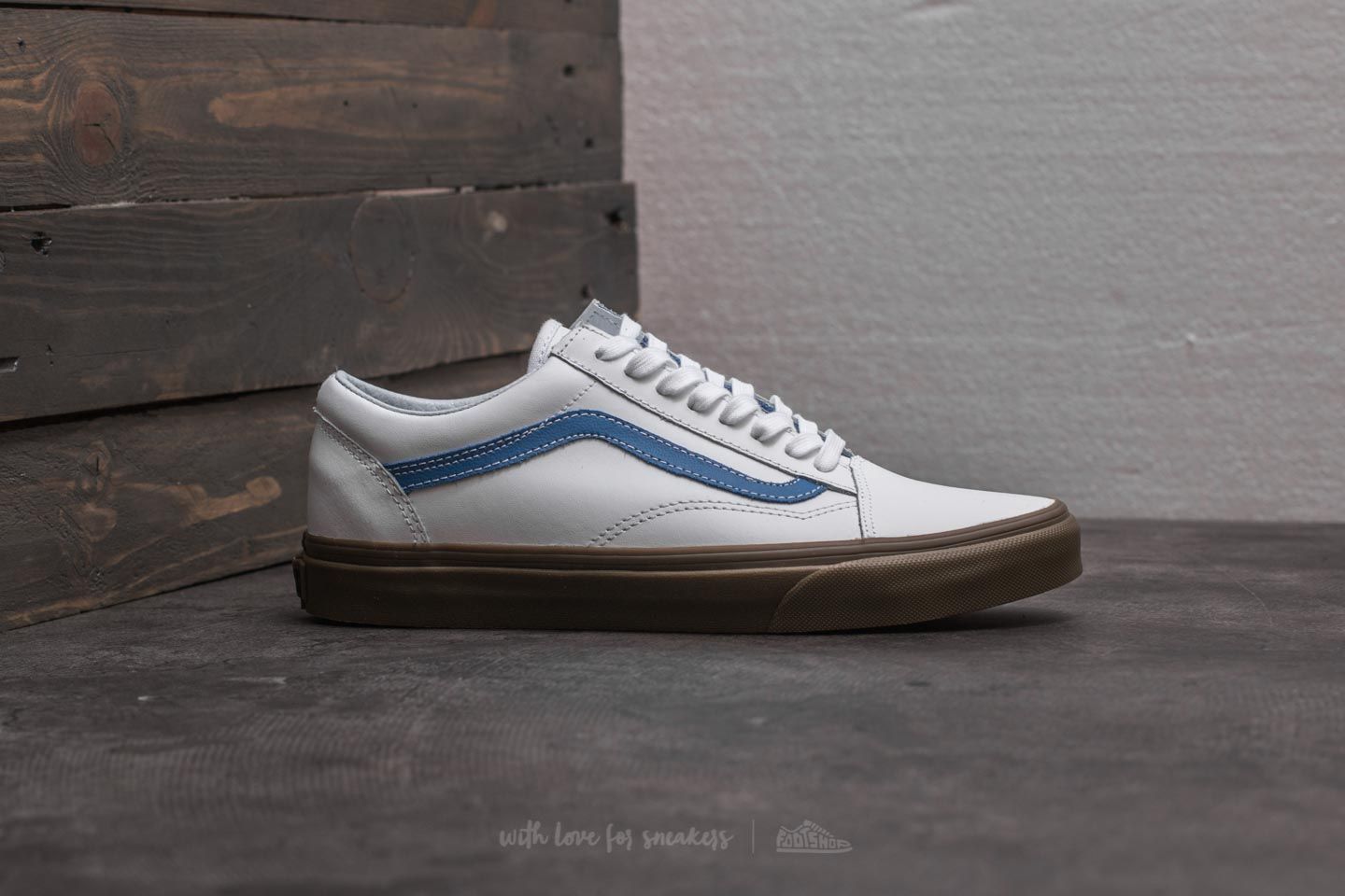 Men s shoes Vans Old Skool Bleacher True White Delft Gum Footshop