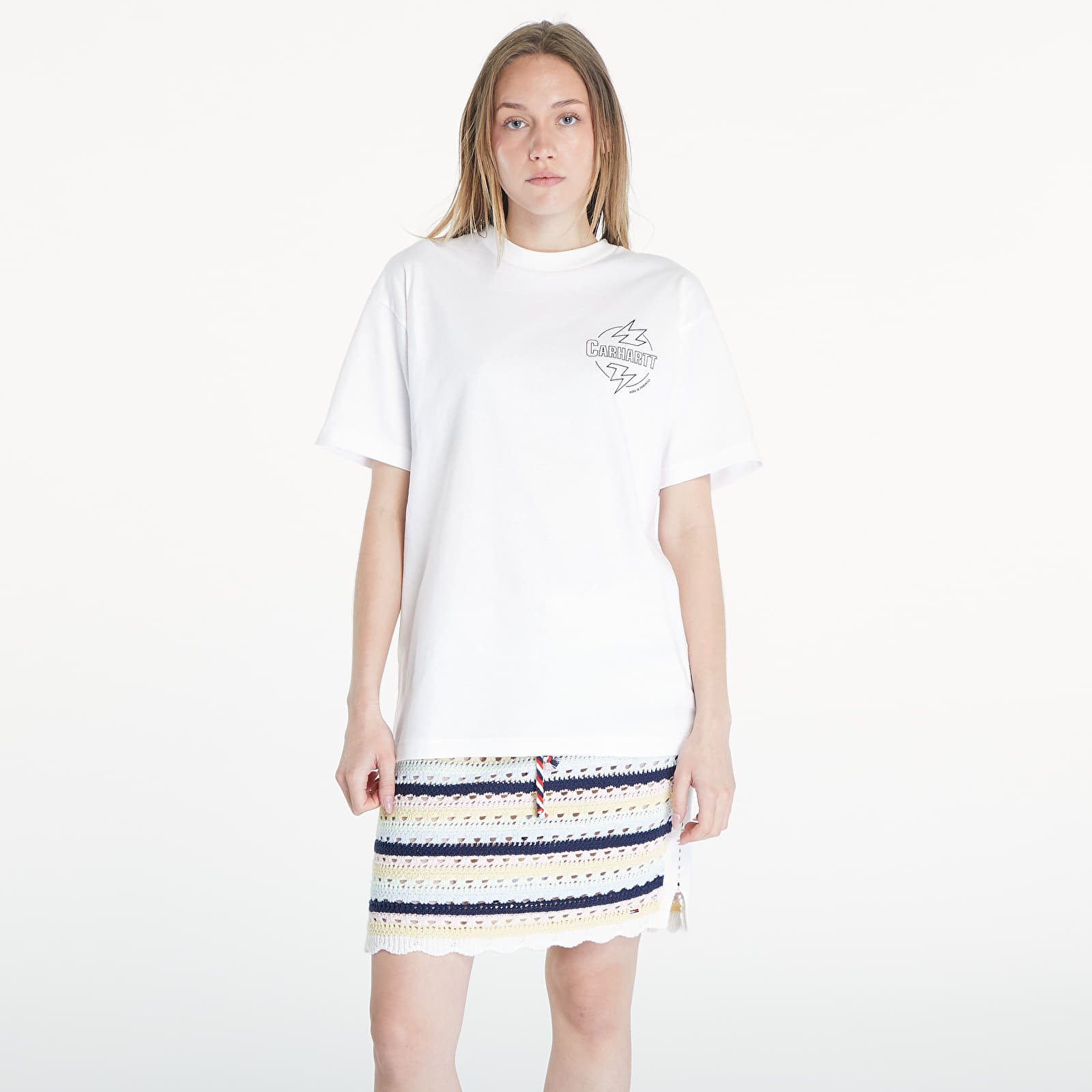 T-skjorter Carhartt WIP S/S Ablaze T-Shirt UNISEX White/ Black