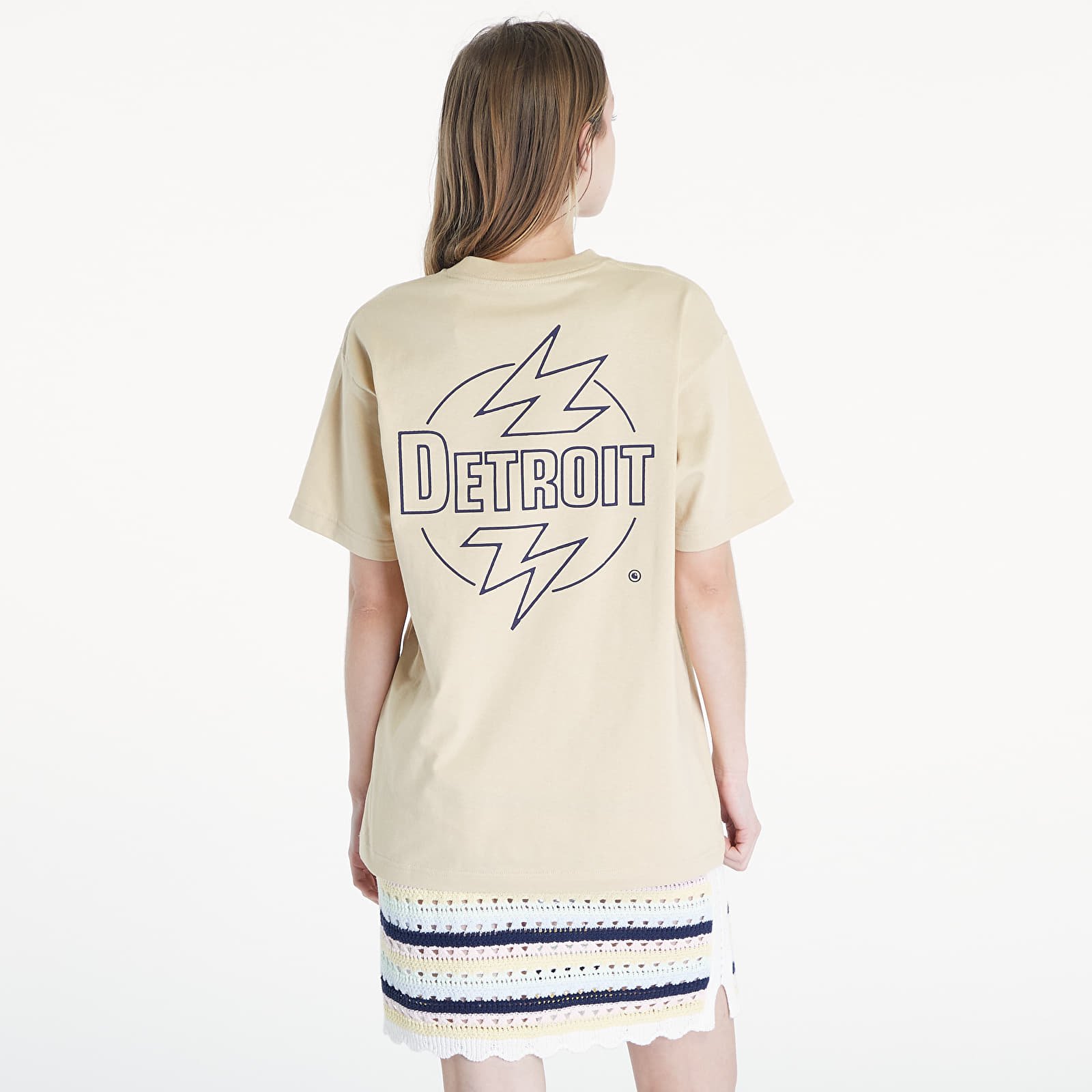 Trička Carhartt WIP S/S Ablaze T-Shirt UNISEX Cornsilk/ Air Force Blue