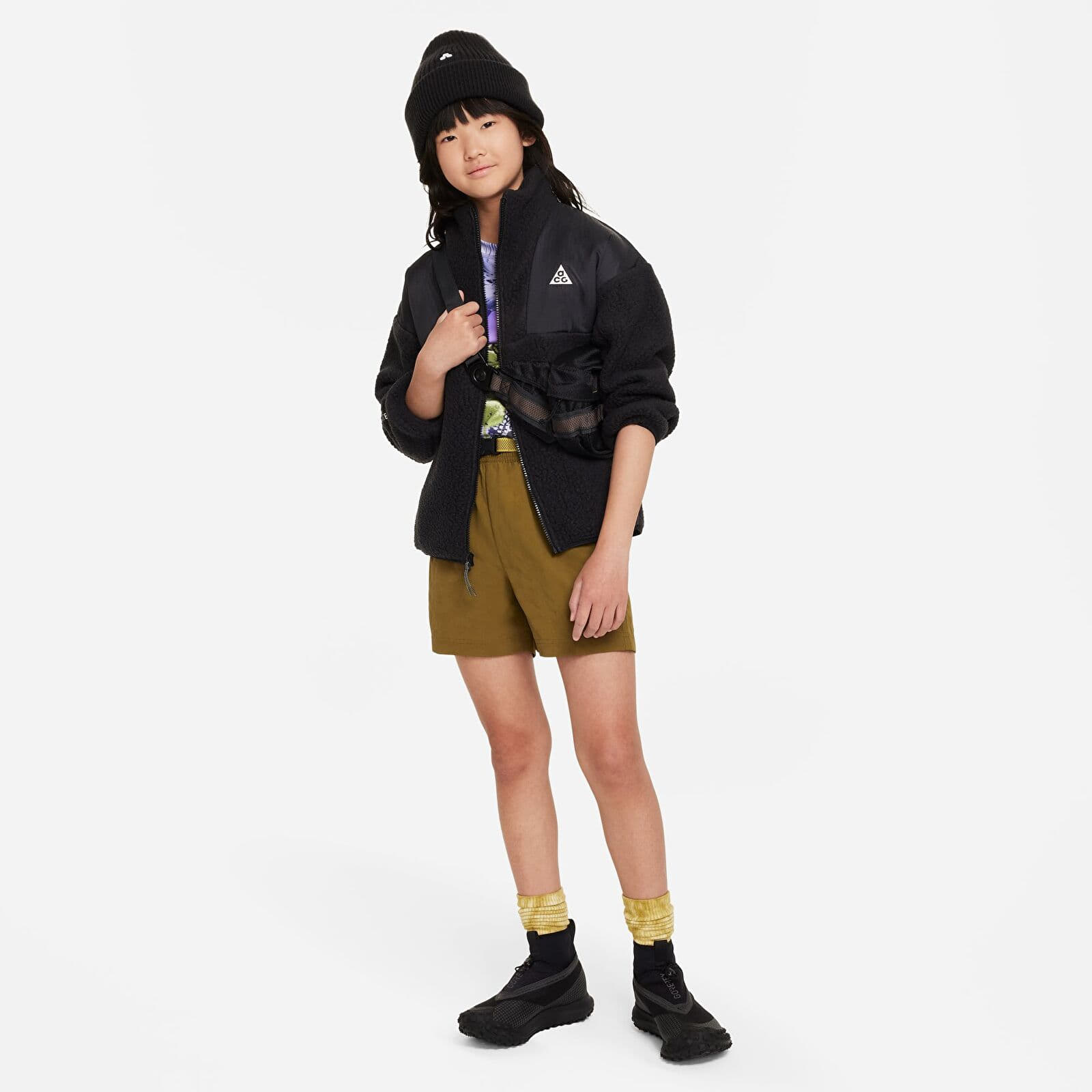 Gyerek kabátok Nike Sportswear ACG Big Kids' Loose Full-Zip Jacket Black/ Black/ Black/ Summit White