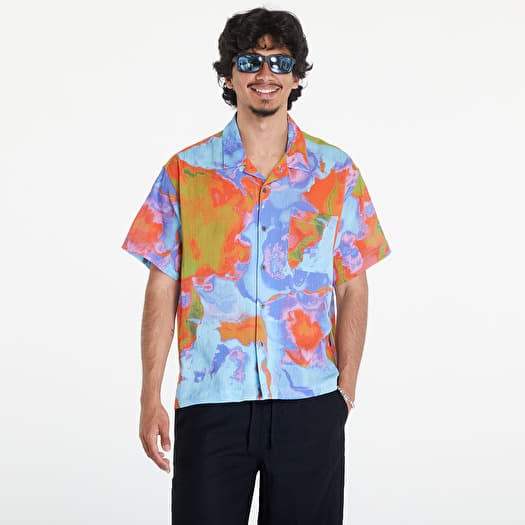 Chemises homme OBEY Sometimes Woven Shirt Blue Multi Footshop