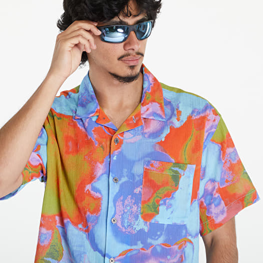 Camicie uomo OBEY Sometimes Woven Shirt Blue Multi Footshop