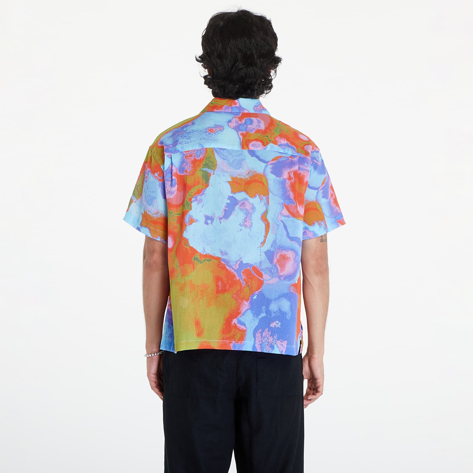 Moške majice  OBEY Sometimes Woven Shirt Blue/ Multi