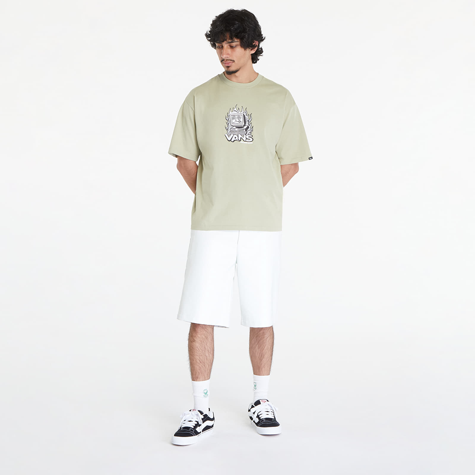 Männer T-Shirts Vans Digital Repair SS Tee Beige