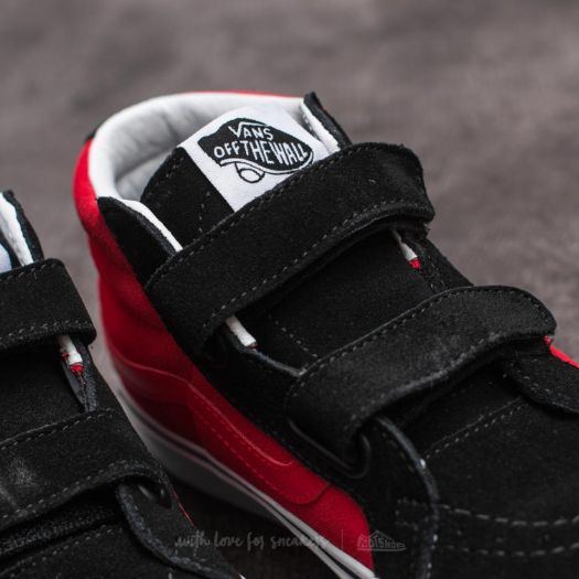 Kids sneakers and shoes Vans SK8 Mid Reissue 2 Tone Black Racing Red Footshop