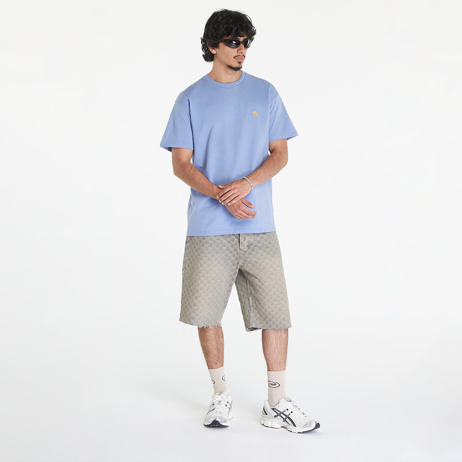 Tricouri  Carhartt WIP S/S Chase T-Shirt UNISEX Charm Blue/ Gold