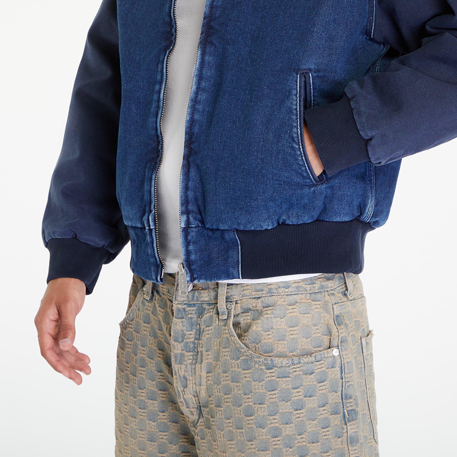 Bomberjoped Carhartt WIP Paxon Bomber UNISEX Blue/ Dark Navy/ Stone Washed