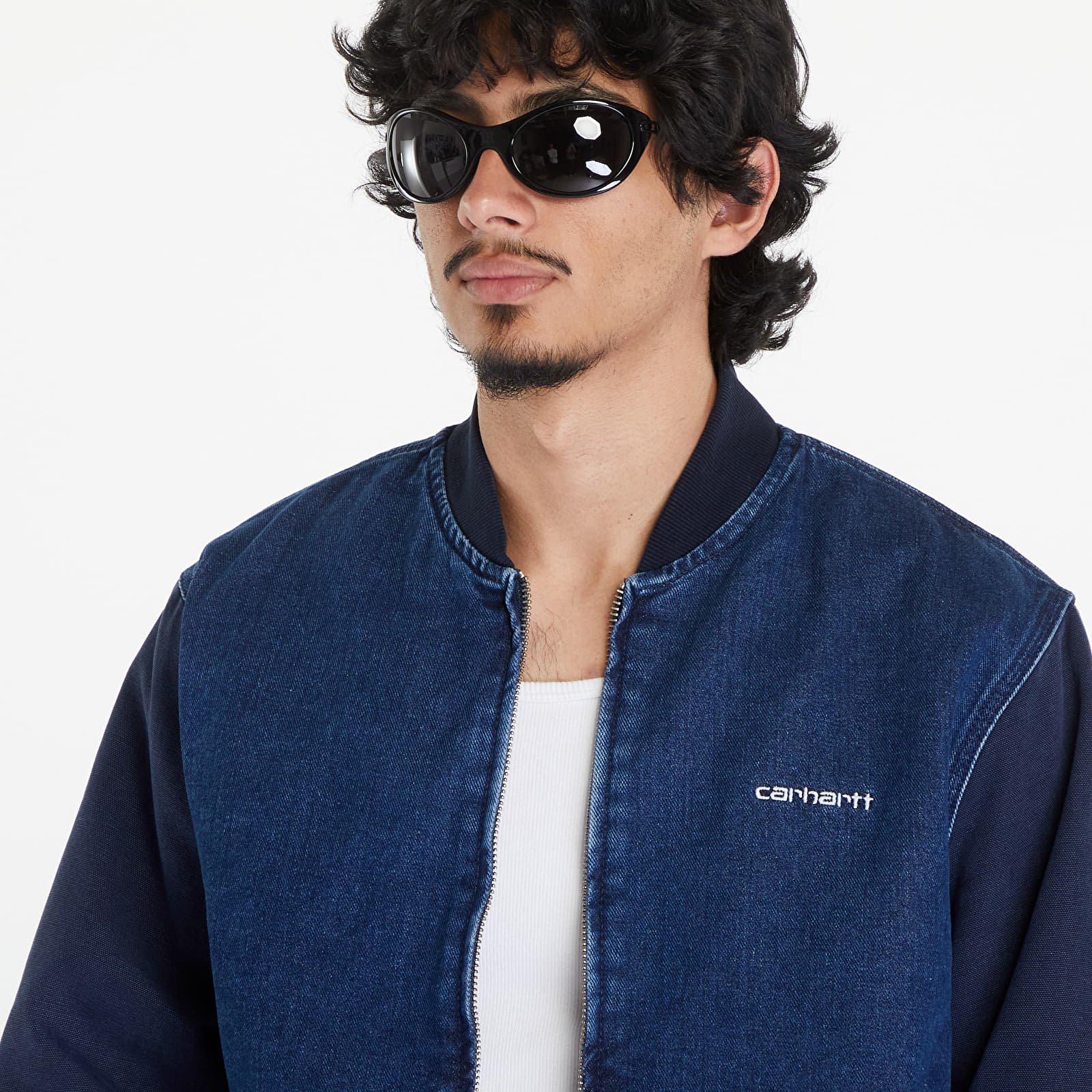 Bomberjoped Carhartt WIP Paxon Bomber UNISEX Blue/ Dark Navy/ Stone Washed