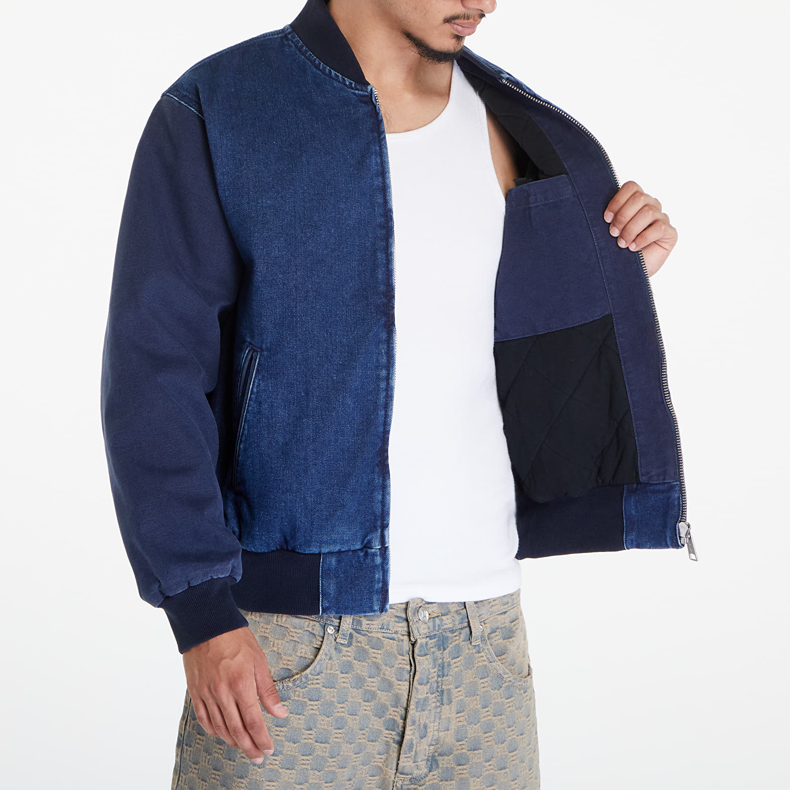 Bomberjoped Carhartt WIP Paxon Bomber UNISEX Blue/ Dark Navy/ Stone Washed