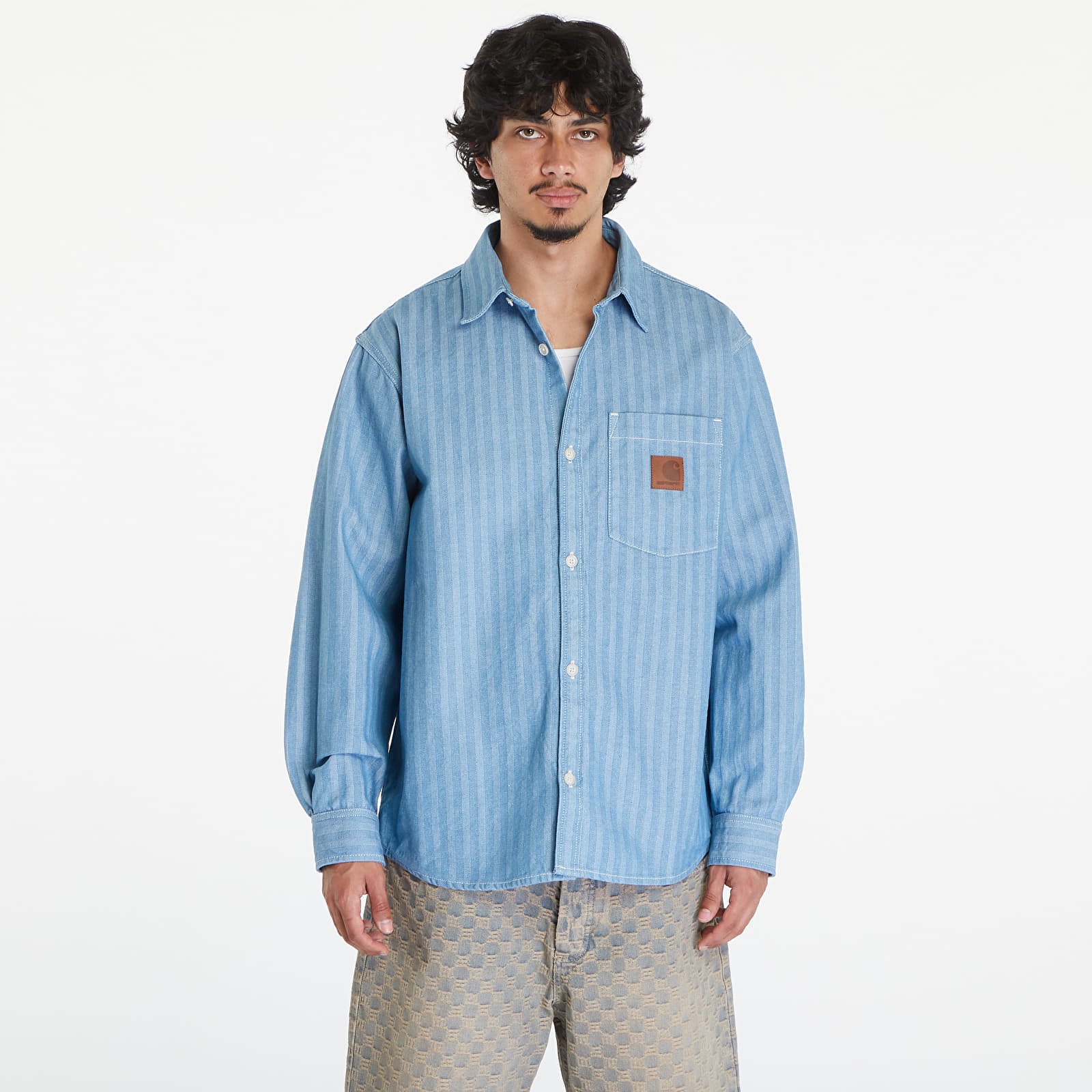 Overshirt Carhartt WIP Menard Shirt Jacket UNISEX Blue Rinsed