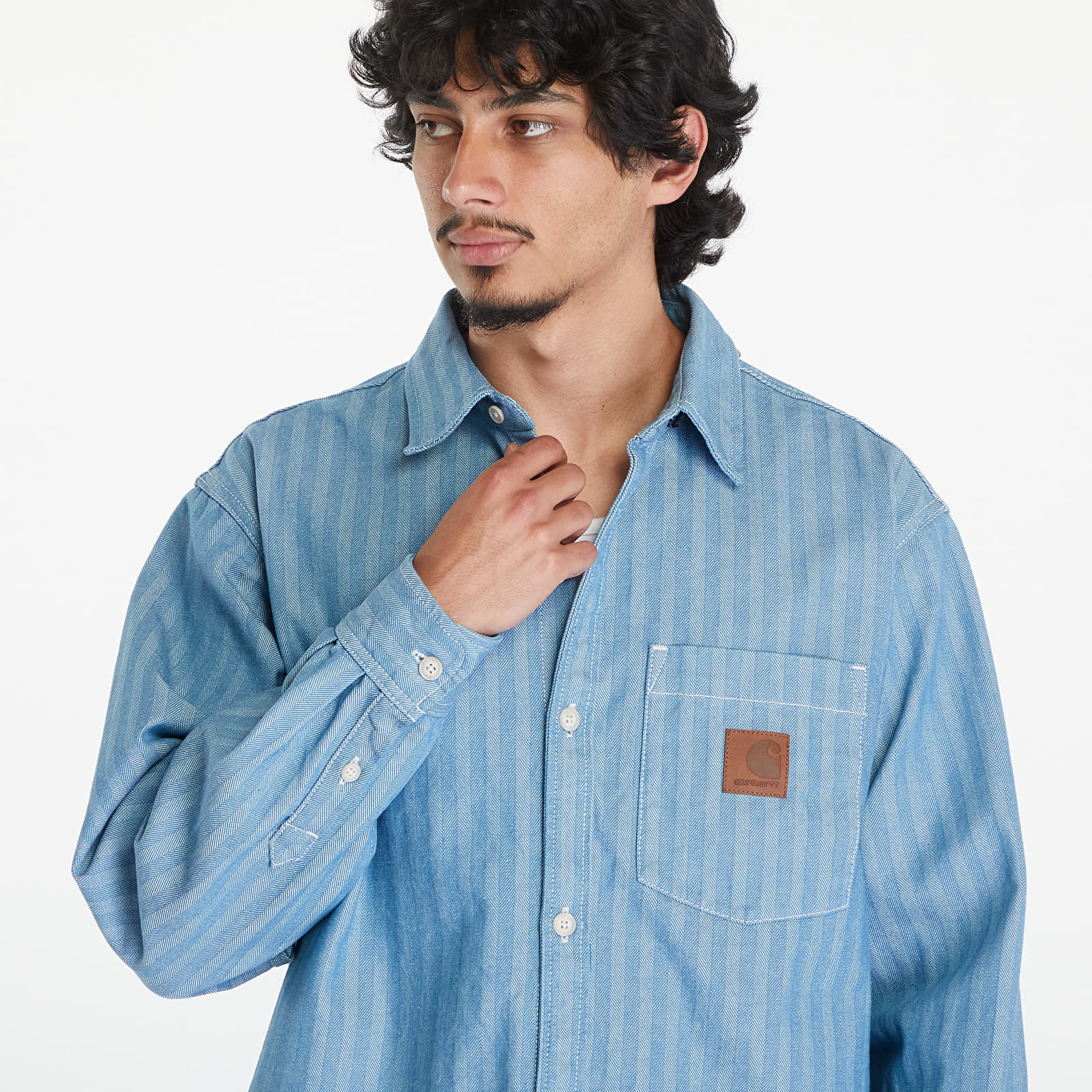 Overshirt Carhartt WIP Menard Shirt Jacket UNISEX Blue Rinsed