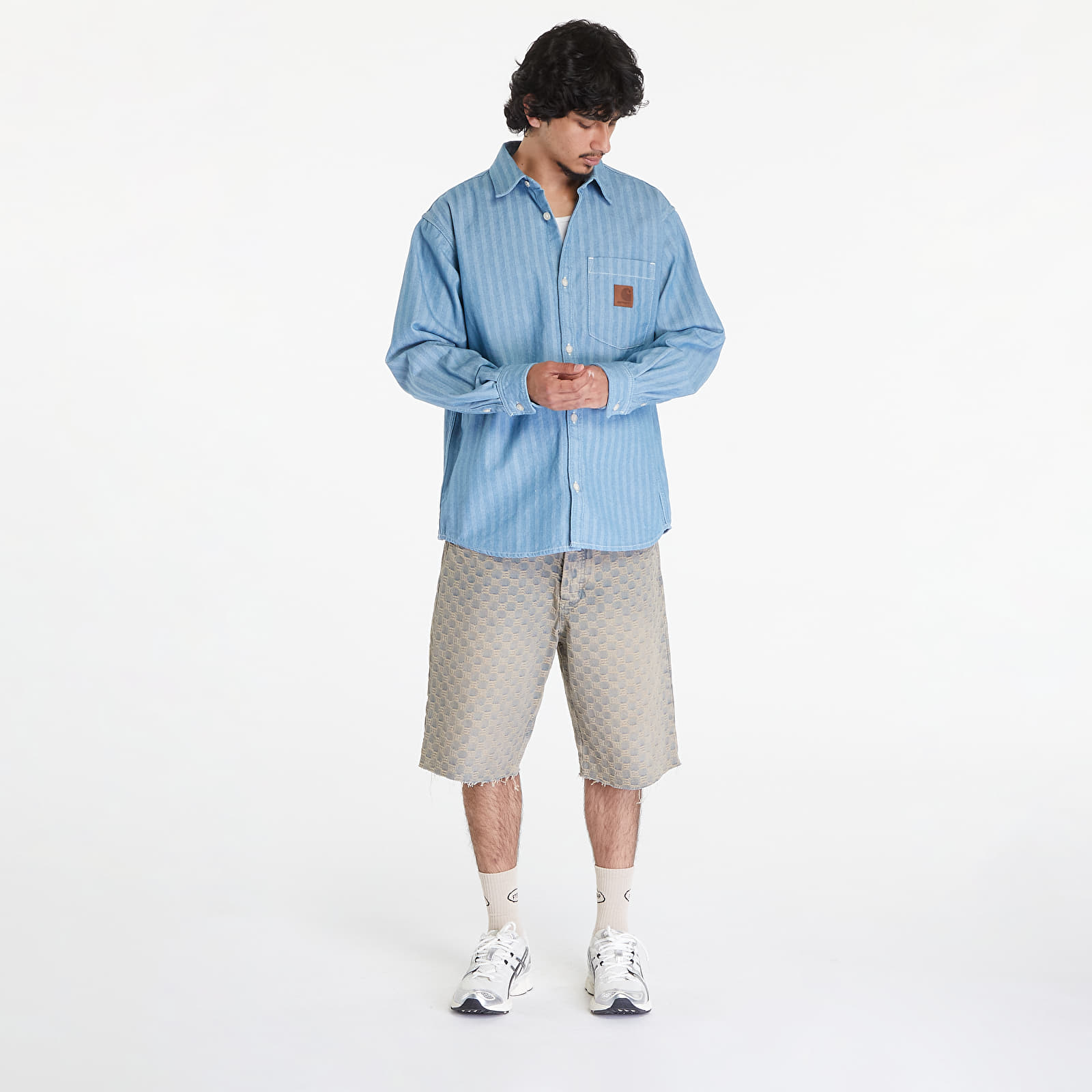 Overshirt Carhartt WIP Menard Shirt Jacket UNISEX Blue Rinsed