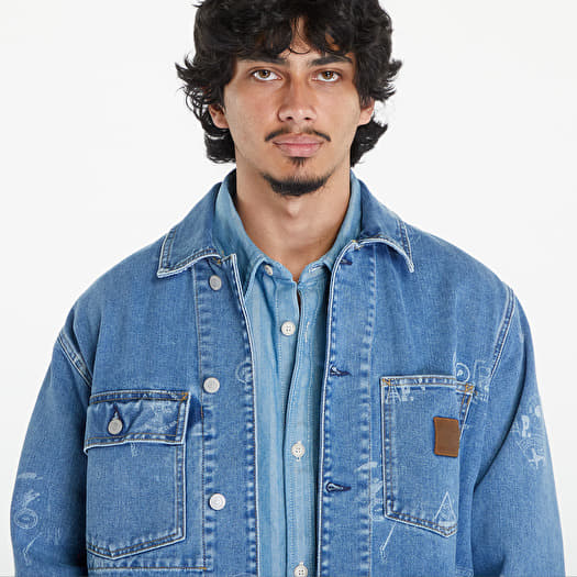 Carhartt WIP Stamp Jacket UNISEX Stamp Print/ Blue Bleached | Footshop
