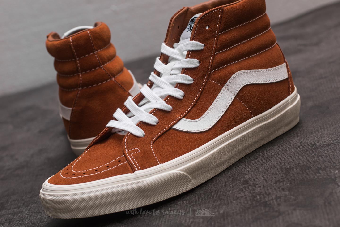 Herren Sneaker und Schuhe Vans SK8-Hi Reissue (Retro Sport) Glazed Ginger