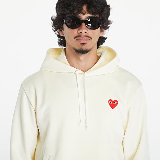 Comme des garcons hoodie cream top