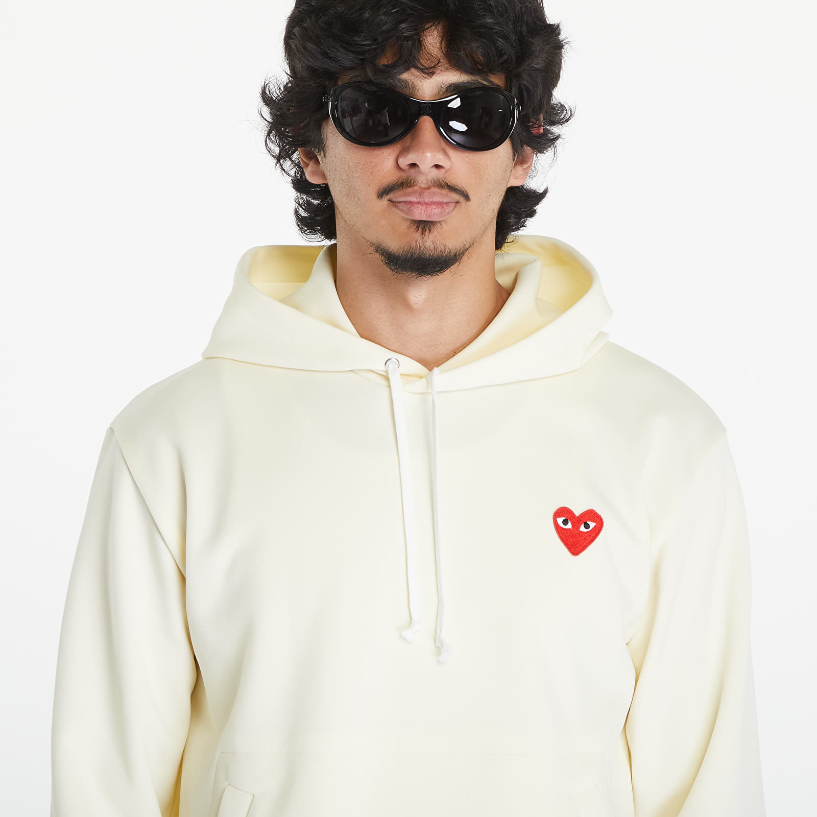 Mikiny a svetry Comme des Garçons PLAY Hoodie Ivory