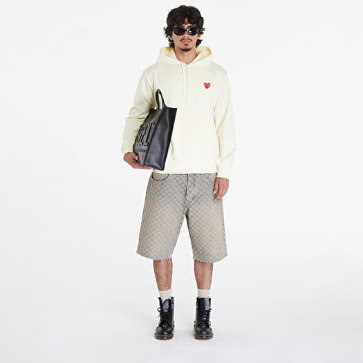 Comme des garcons hoodie ivory sales