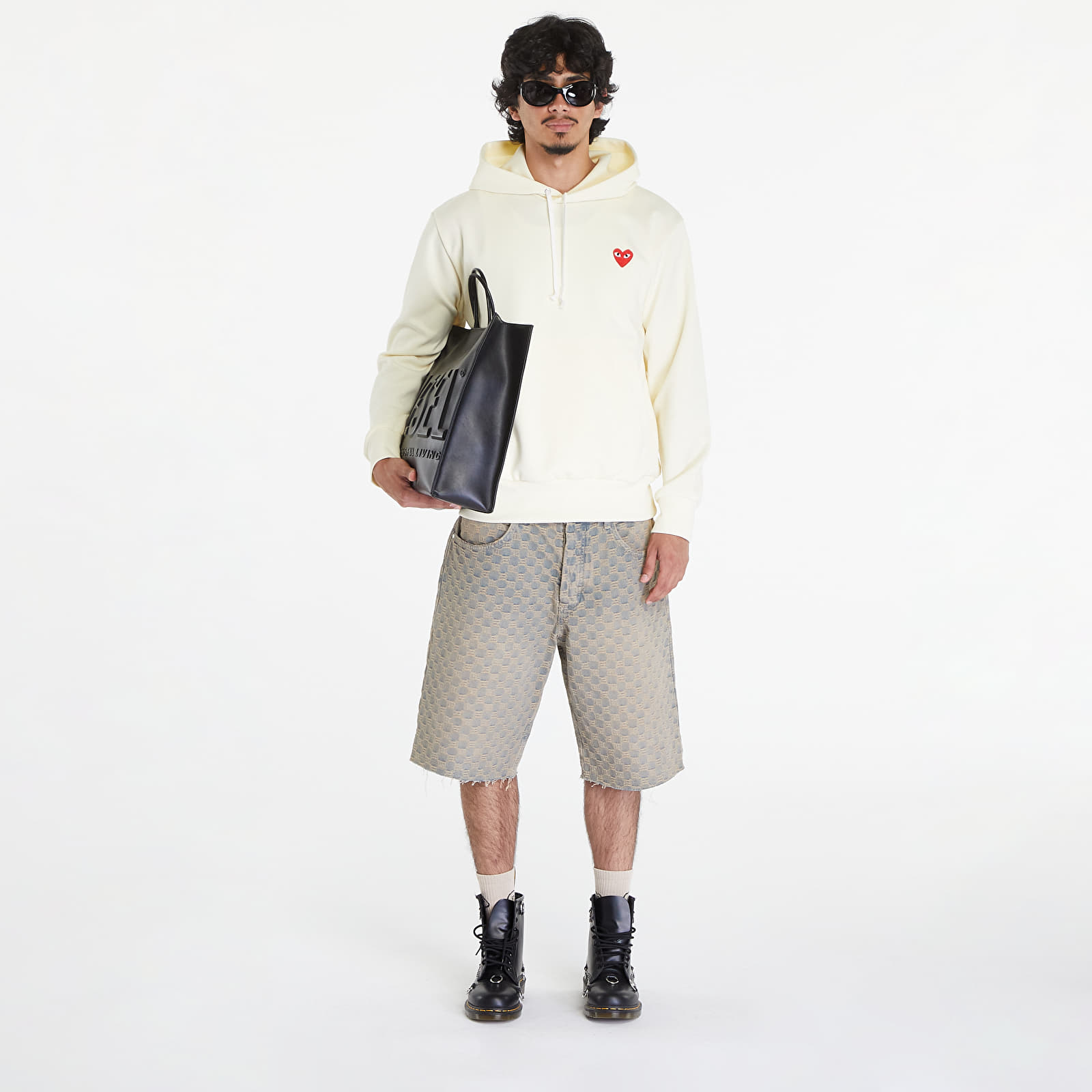 Mikiny a svetry Comme des Garçons PLAY Hoodie Ivory