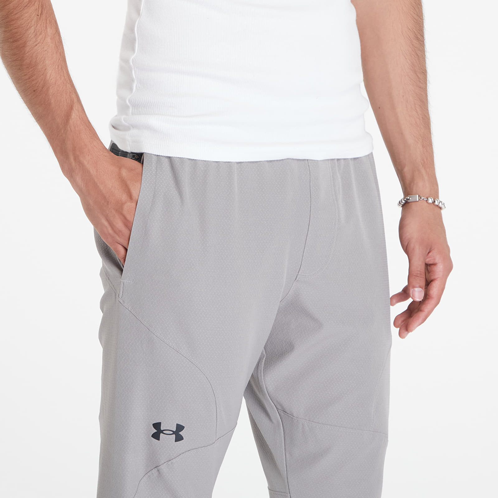 Tepláky Under Armour Unstoppable Texture Jogger Pewter/ Black