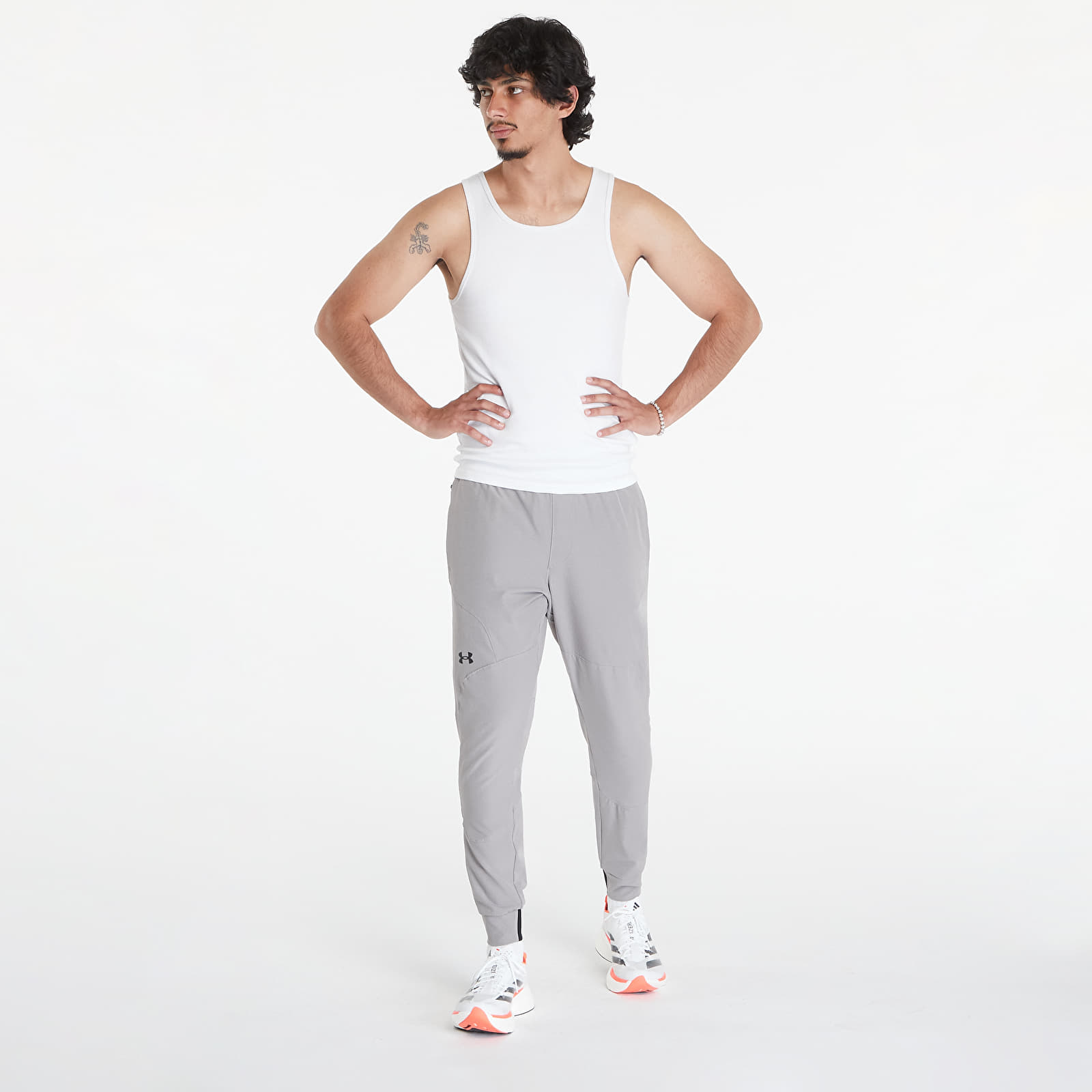 Tepláky Under Armour Unstoppable Texture Jogger Pewter/ Black