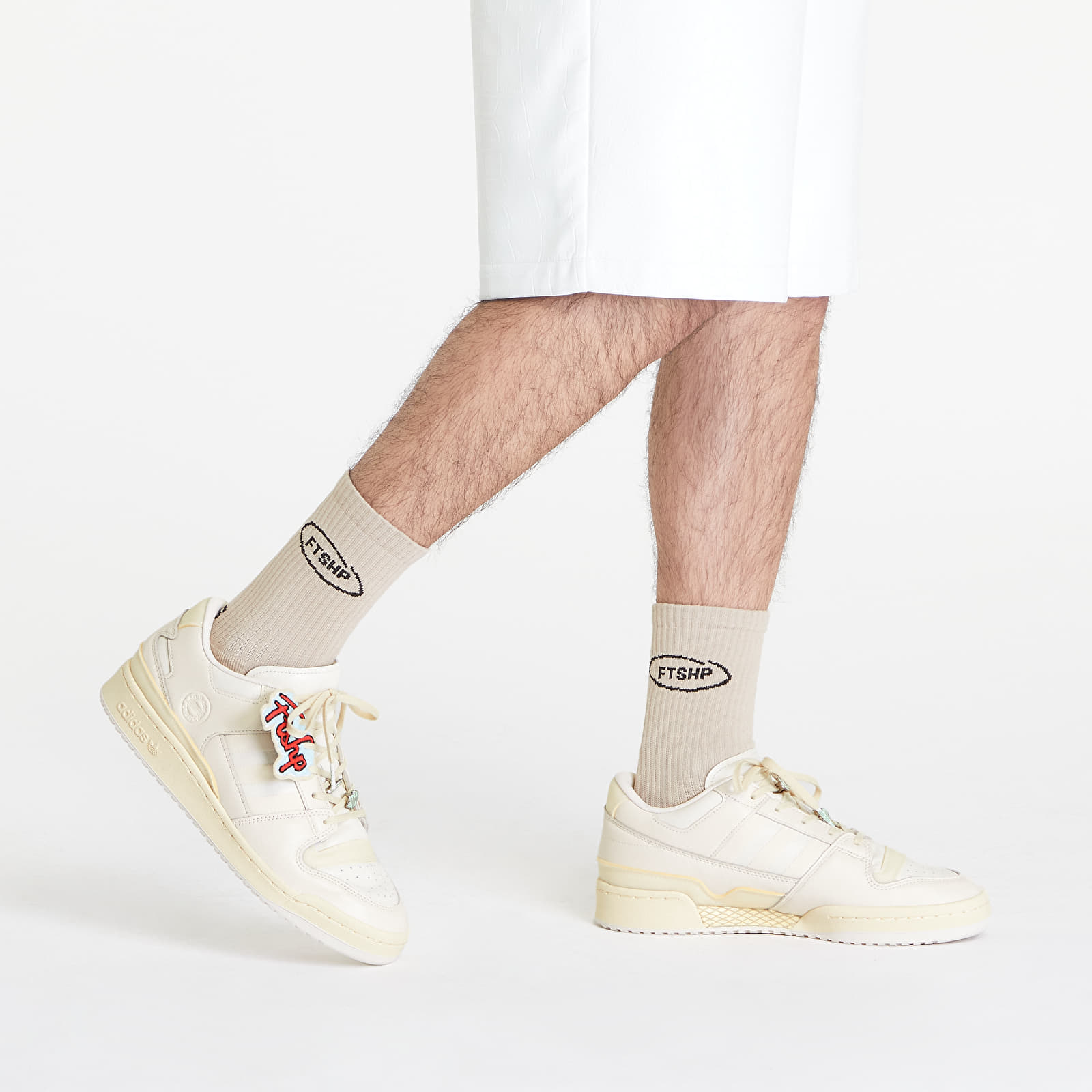 Socks Footshop Basic Crew Socks 1-Pack Ecru