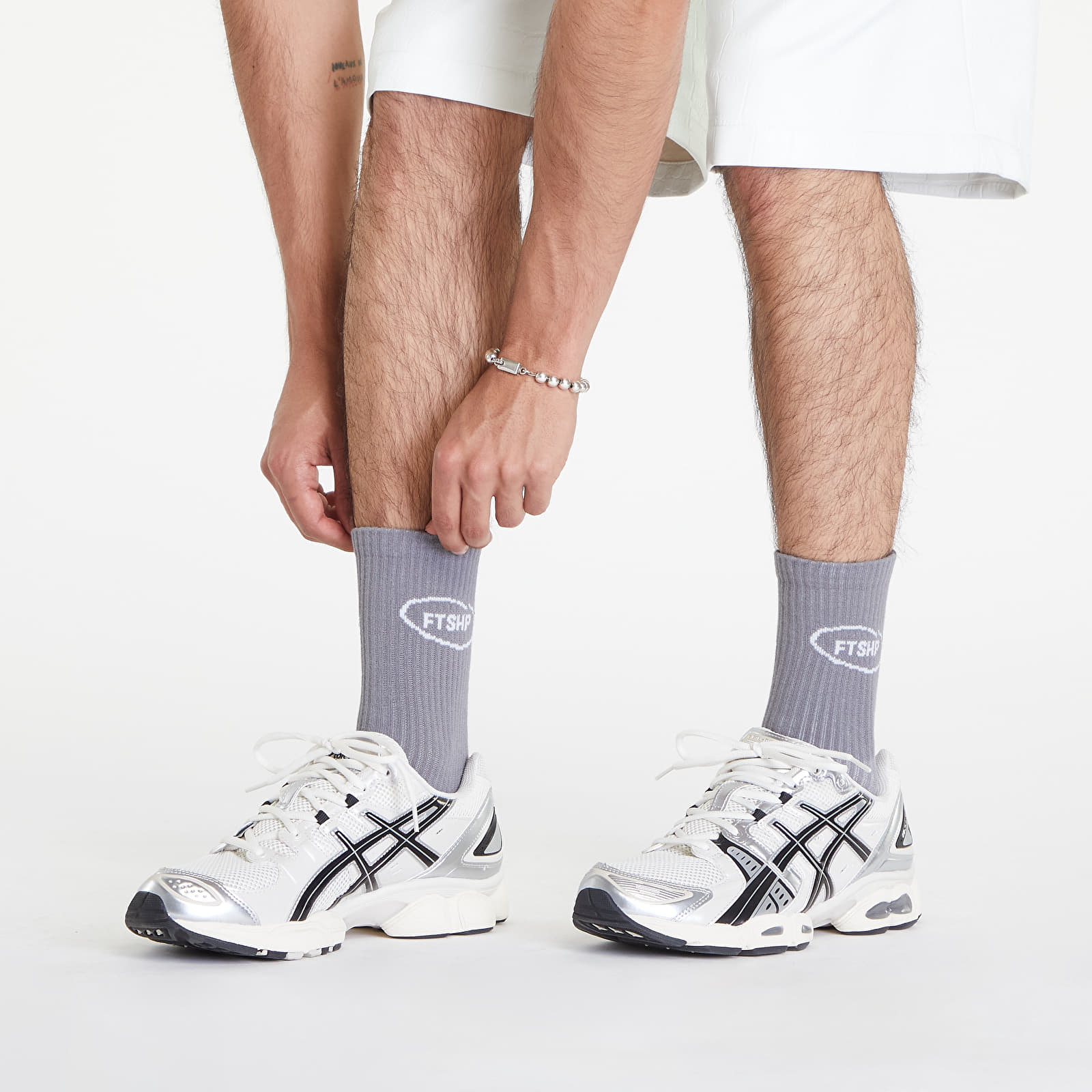 Ponožky Footshop Basic Crew Socks 1-Pack Grey