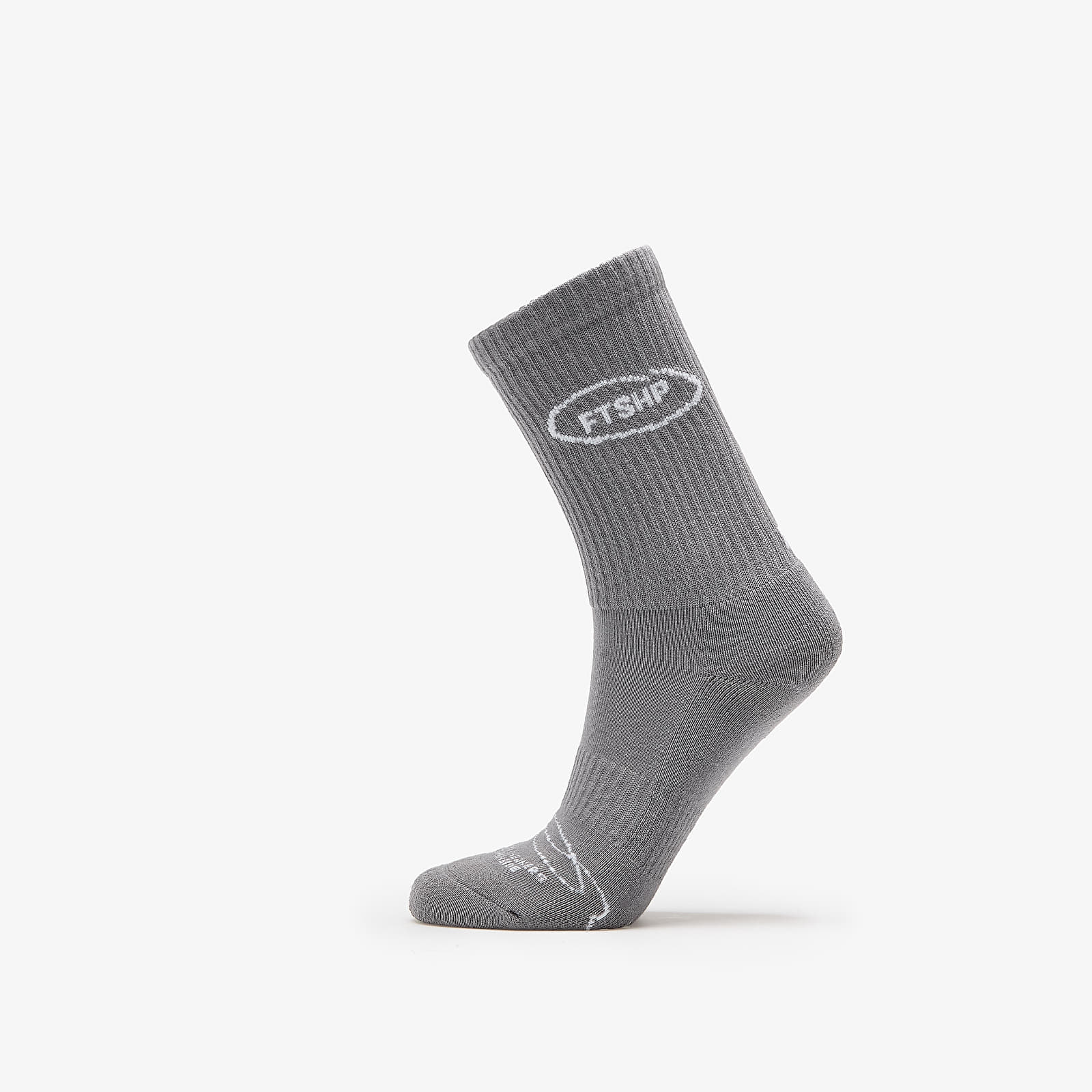 Socken Footshop Basic Crew Socks 3-Pack Grey