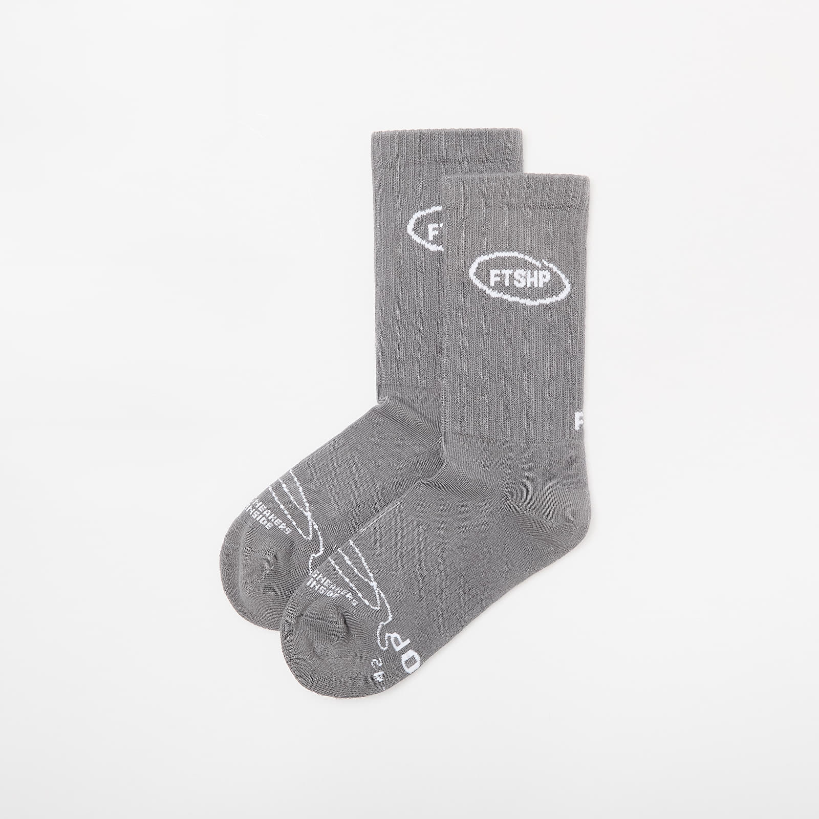 Socken Footshop Basic Crew Socks 3-Pack Grey