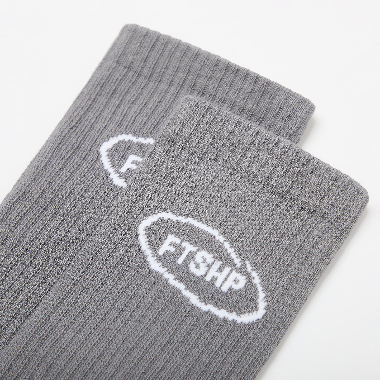 Socken Footshop Basic Crew Socks 3-Pack Grey