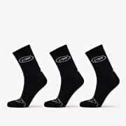 Footshop Basic Crew Socks 3-Pack Black