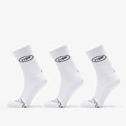 Footshop Basic Crew Socks 3-Pack White