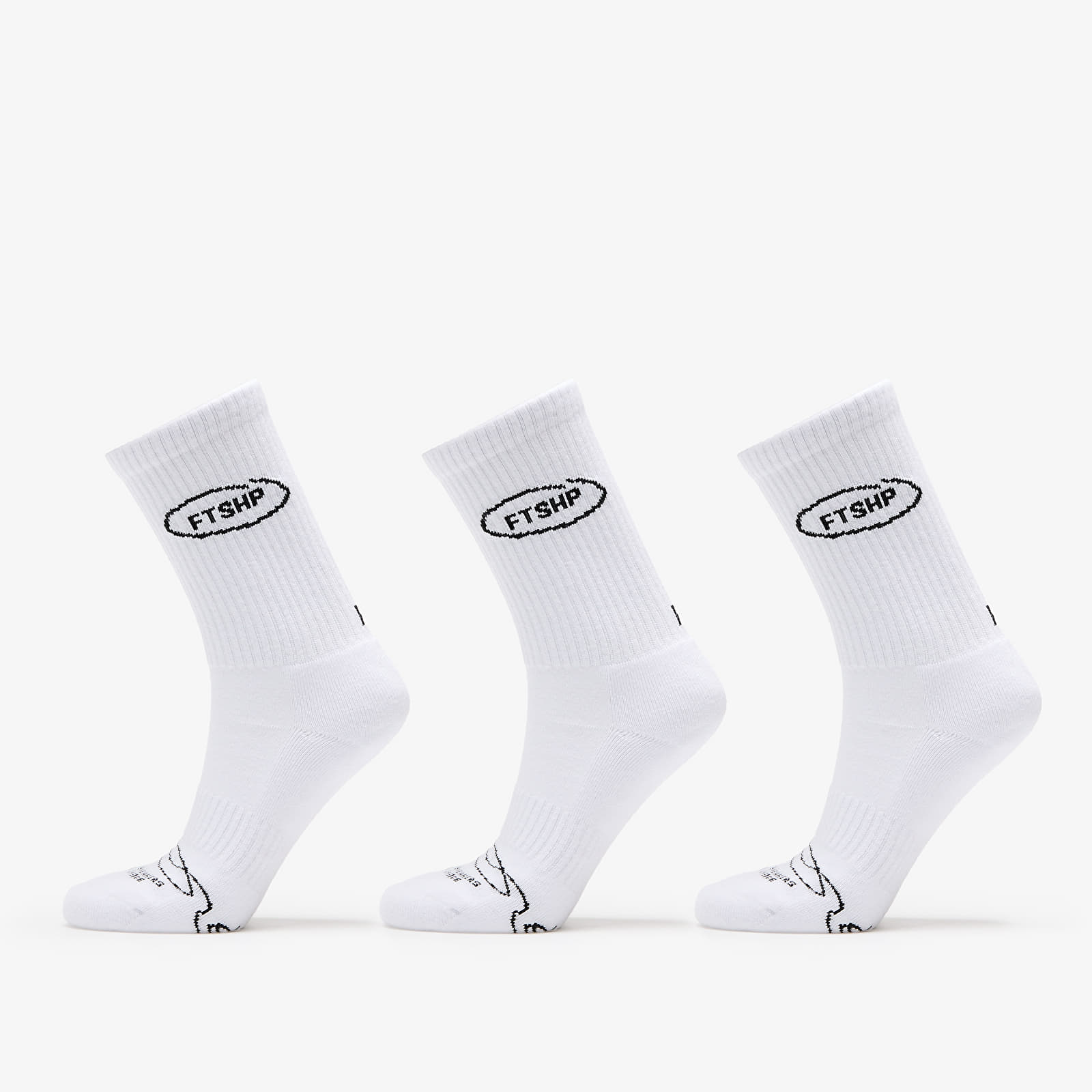 Socks Footshop Basic Crew Socks 3-Pack White