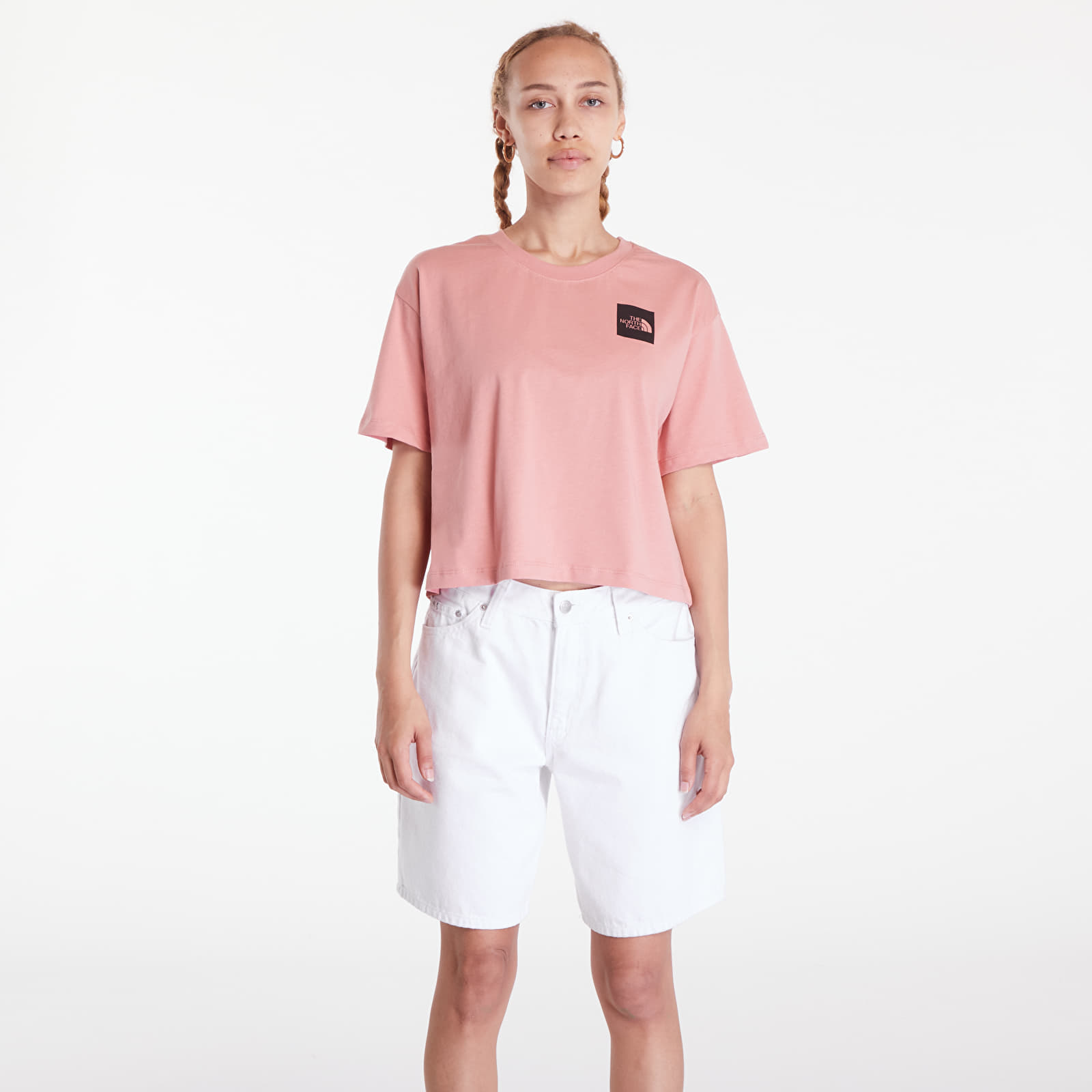 Top The North Face W Cropped Fine Tee Pink L