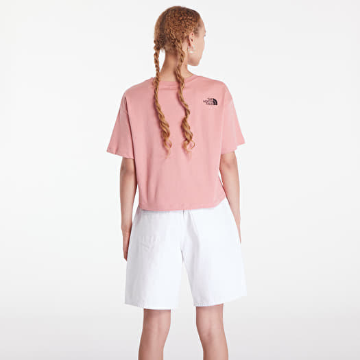Pink north face top hot sale