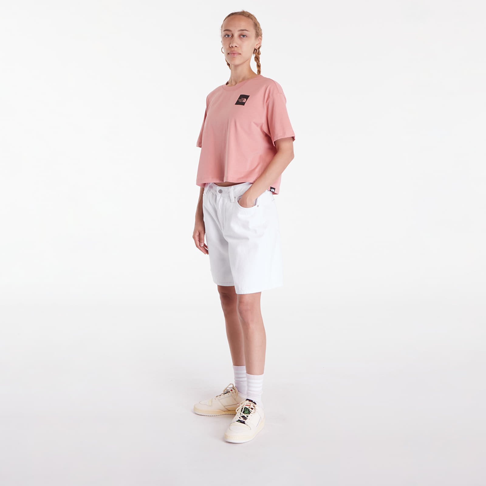Topuri The North Face W Cropped Fine Tee Pink